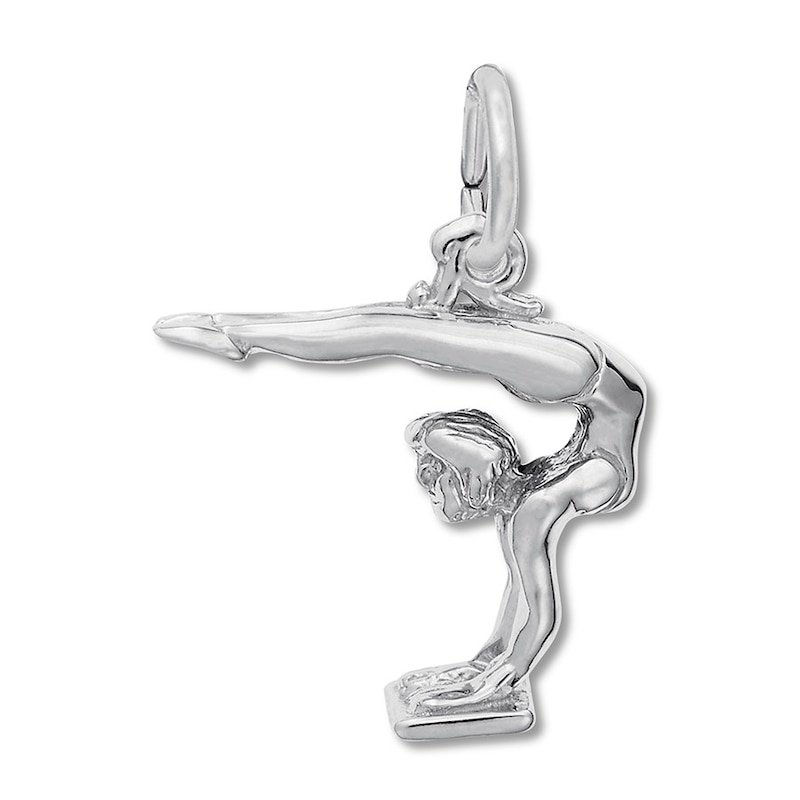 Main Image 1 of Gymnast Charm Sterling Silver