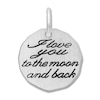 Thumbnail Image 1 of I Love You to the Moon and Back Charm Sterling Silver