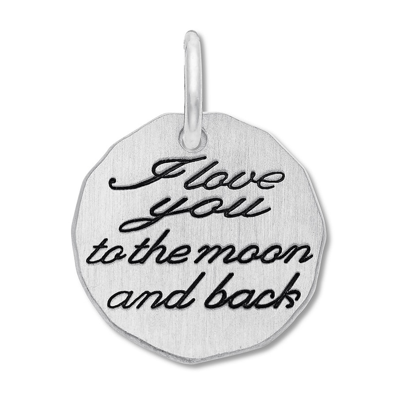 I Love You to the Moon and Back Charm Sterling Silver