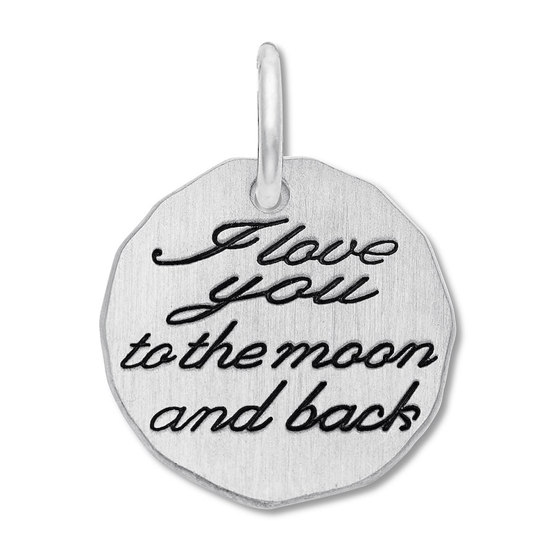 Main Image 1 of I Love You to the Moon and Back Charm Sterling Silver