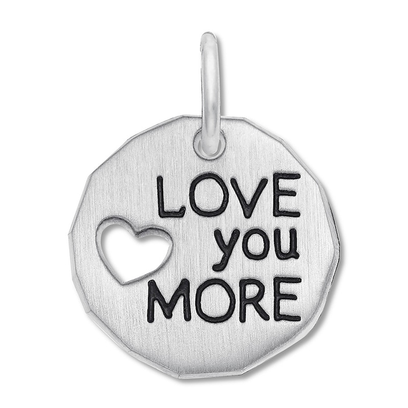 Main Image 1 of Love You More Charm Sterling Silver