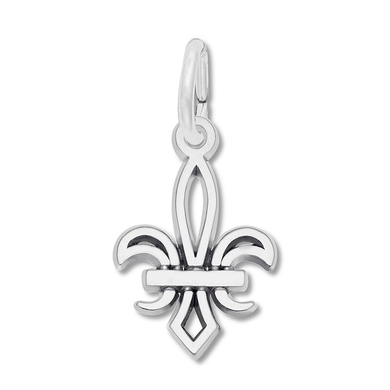 Main Image 1 of Fleur-de-Lis Charm Sterling Silver