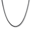 Thumbnail Image 1 of Wheat Chain Necklace 3mm Black Ion-Plated Solid Stainless Steel 18&quot;
