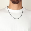 Thumbnail Image 2 of Wheat Chain Necklace 3mm Black Ion-Plated Solid Stainless Steel 18&quot;
