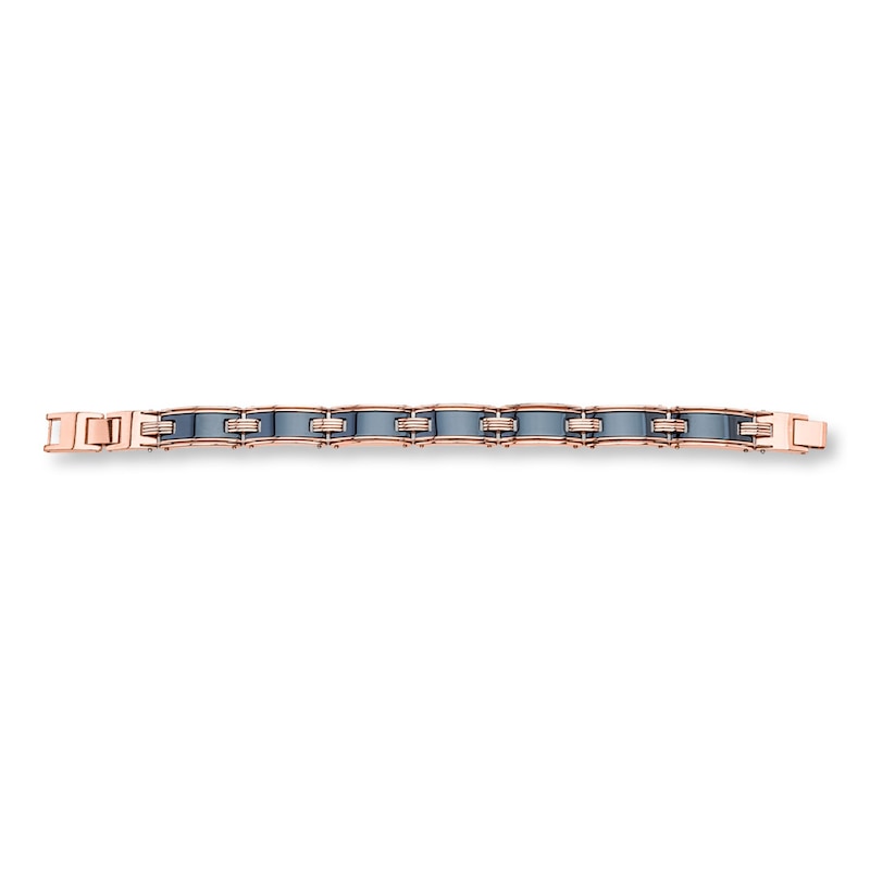Main Image 2 of Men's Bracelet Stainless Steel/Ceramic 8.5&quot;
