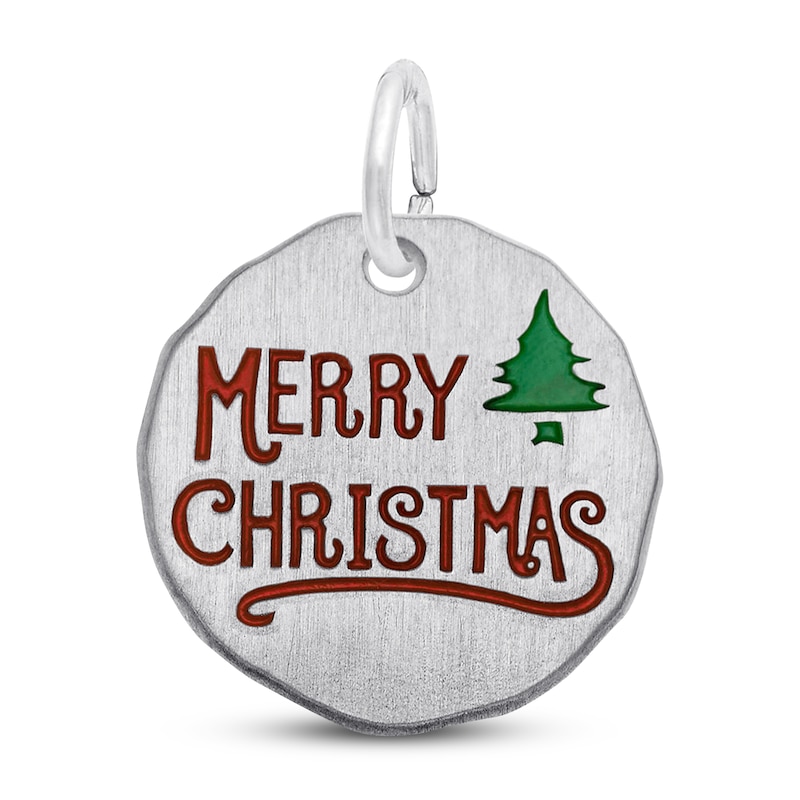 Main Image 1 of Merry Christmas Charm Sterling Silver