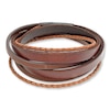 Thumbnail Image 1 of Men's Bracelet Stainless Steel Brown Leather