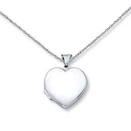 Heart Locket Necklace Sterling Silver