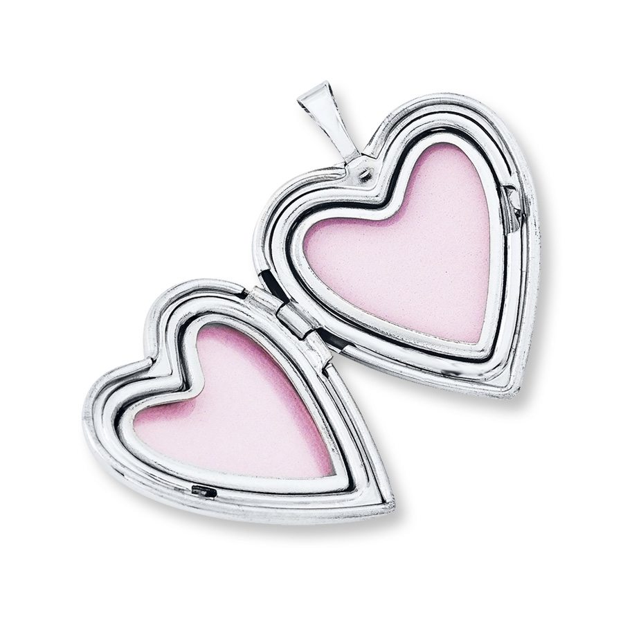 Main Image 2 of Heart Locket Necklace Forever in my Heart Sterling Silver
