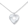 Thumbnail Image 1 of Heart Locket Necklace Butterflies Sterling Silver
