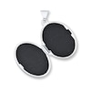 Thumbnail Image 2 of Oval Floral Locket Necklace Sterling Silver