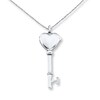 Thumbnail Image 1 of Key Locket Necklace Sterling Silver
