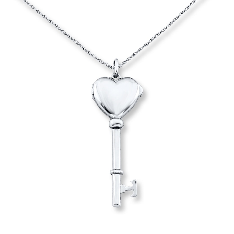 Main Image 1 of Key Locket Necklace Sterling Silver