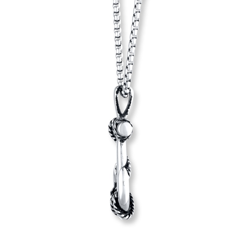 Main Image 2 of Men's Anchor Necklace Stainless Steel