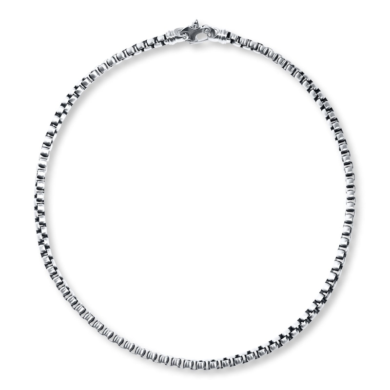 Main Image 1 of Box Chain Necklace Solid Stainless Steel