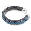 Thumbnail Image 3 of Men's Bracelet Stainless Steel/Leather Cuff