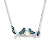 Thumbnail Image 1 of Love Bird Necklace 1/10 ct tw Diamonds Sterling Silver & 10K Yellow Gold