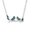 Thumbnail Image 0 of Love Bird Necklace 1/10 ct tw Diamonds Sterling Silver & 10K Yellow Gold