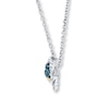 Thumbnail Image 1 of Love Bird Necklace 1/10 ct tw Diamonds Sterling Silver & 10K Yellow Gold