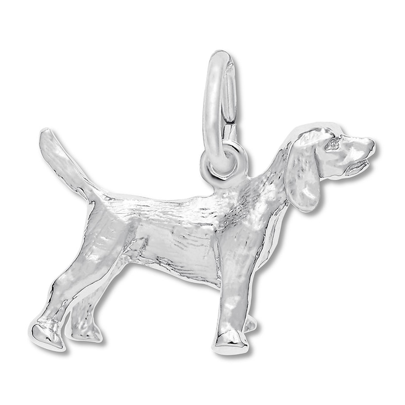 Beagle Charm Sterling Silver