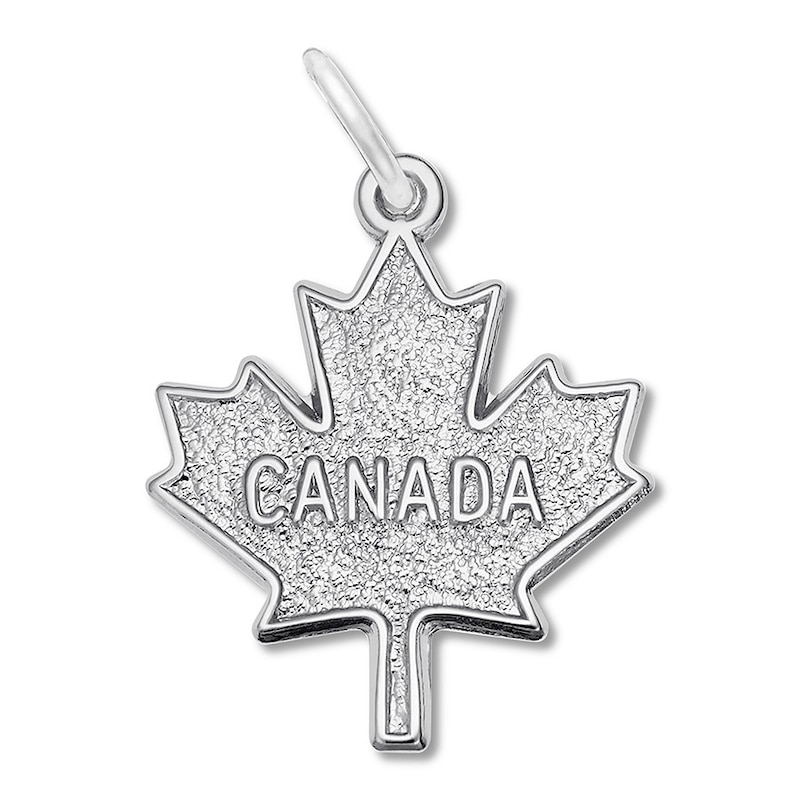 Main Image 1 of Canada Maple Leaf Charm Sterling Silver