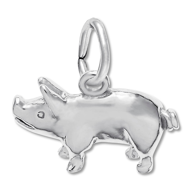 Main Image 1 of Pig Charm Sterling Silver