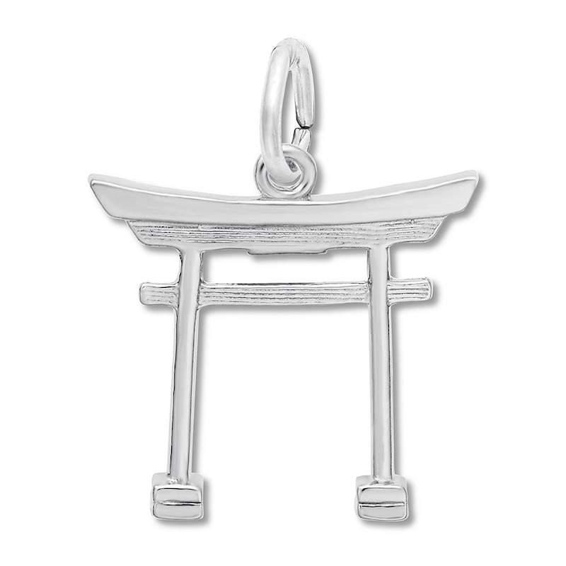 Main Image 1 of Japanese Torii Gate Charm Sterling Silver