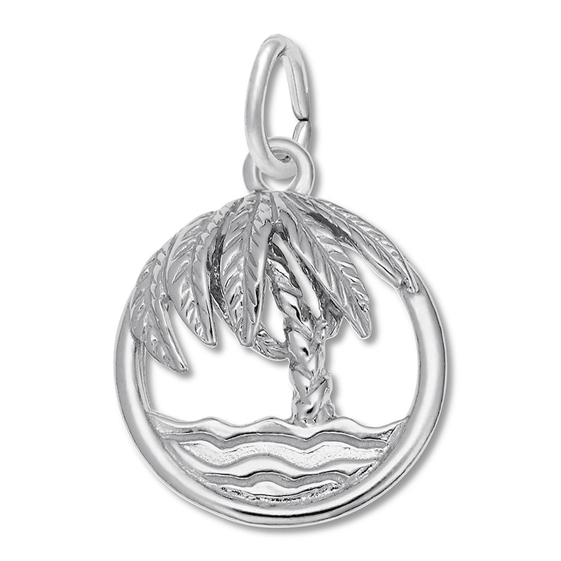 Main Image 1 of Palm Tree Charm Sterling Silver