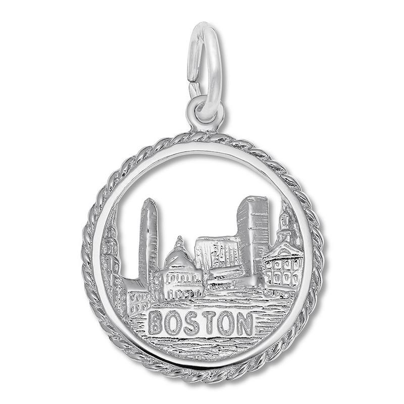Main Image 1 of Boston Skyline Charm Sterling Silver