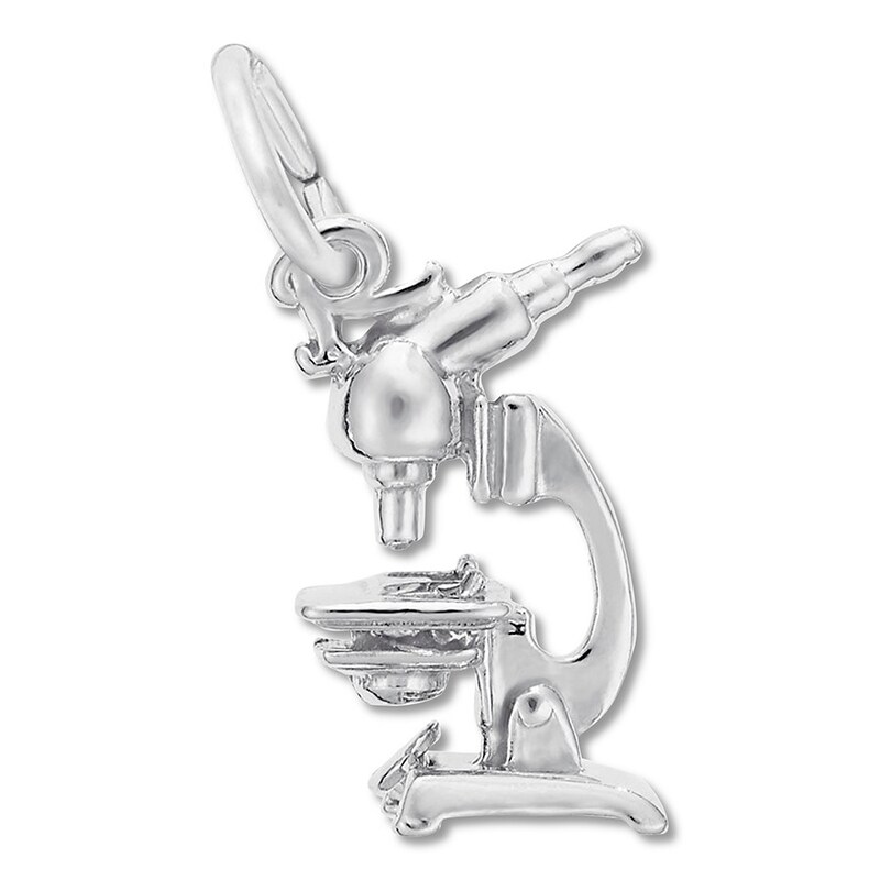 Main Image 1 of Microscope Charm Sterling Silver