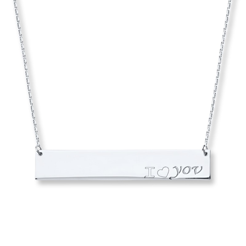 "I Love You" Necklace Sterling Silver