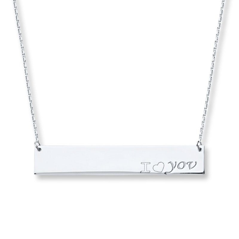 Main Image 1 of &quot;I Love You&quot; Necklace Sterling Silver