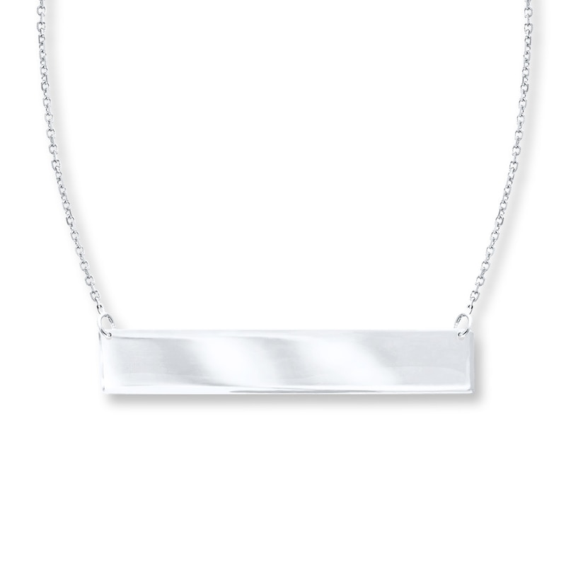 Petite Bar Necklace Sterling Silver 16-18" Adjustable