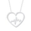 Thumbnail Image 1 of Heartbeat Necklace Sterling Silver