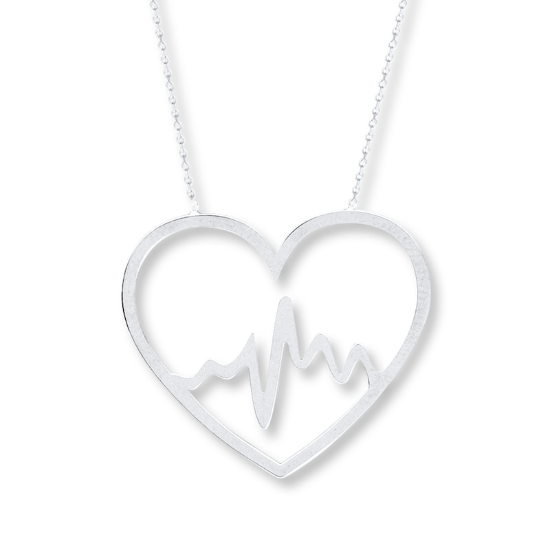 Heartbeat Necklace Sterling Silver