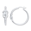 Thumbnail Image 1 of Infinity Symbol Hoop Earrings Sterling Silver