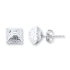 Thumbnail Image 1 of Pyramid Stud Earrings Sterling Silver