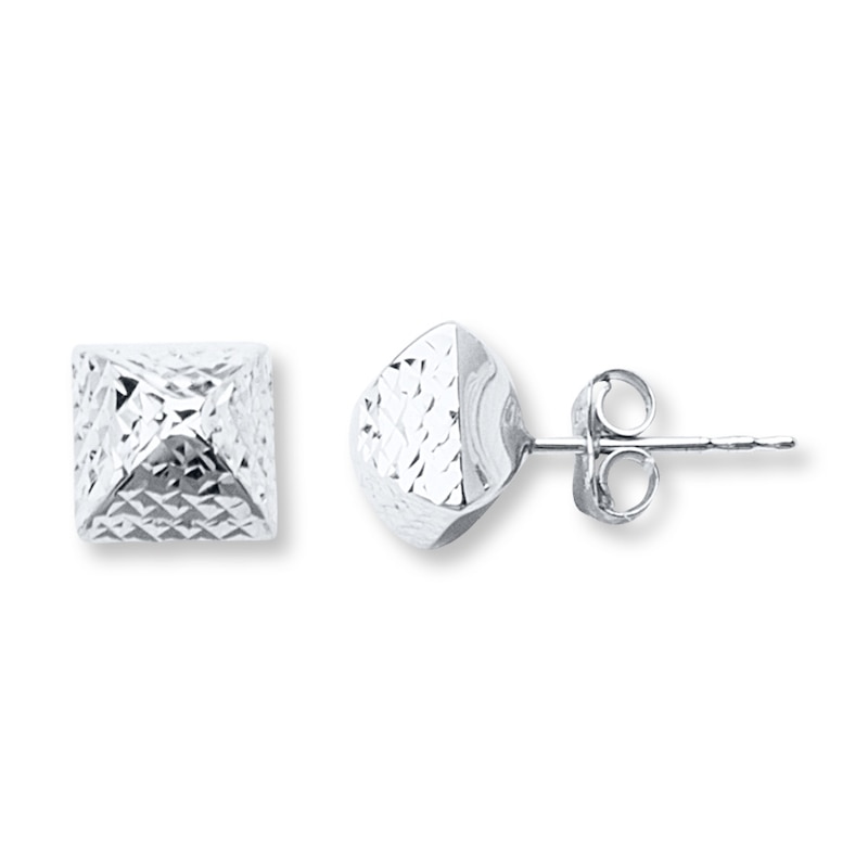 Main Image 1 of Pyramid Stud Earrings Sterling Silver