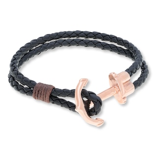 Men's 12mm Stainless Steel Bracelet - Open Oval & Anchor Chain Link Design With Lobster Clasp, 8.5 Inch