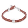 Thumbnail Image 3 of Men's Anchor Bracelet Leather & Stainless Steel 8.5&quot;