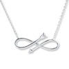 Thumbnail Image 1 of Infinity & Arrow Necklace Sterling Silver