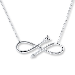 Infinity & Arrow Necklace Sterling Silver