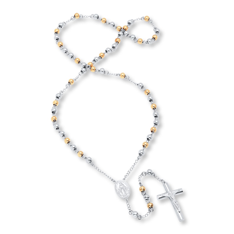 Rosary Stainless Steel Gold-Tone Ion Plating