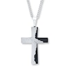 Thumbnail Image 1 of Men's Cross Necklace Lord's Prayer Stainless Steel