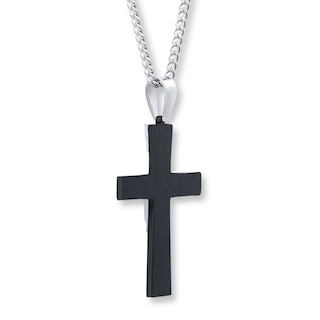 Men's Cross Necklace Lord's Prayer Stainless Steel | Mens ...