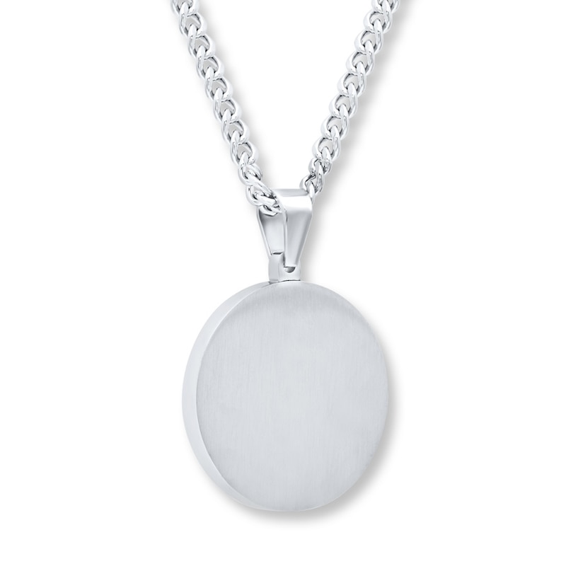 Main Image 4 of Men's Necklace Jesus Medallion Stainless Steel