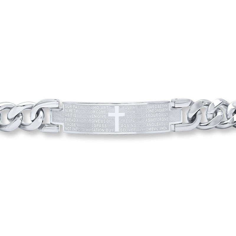 Main Image 2 of ID Bracelet Lord's Prayer Stainless Steel 8.5&quot;