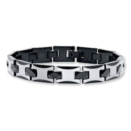 Men's Bracelet Tungsten Black Ion Plating 8.5"