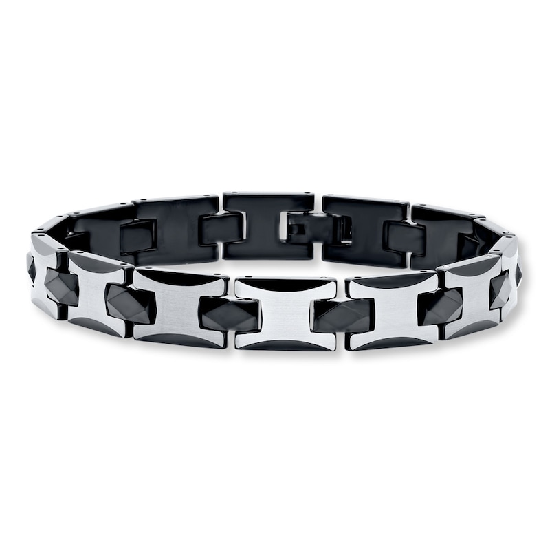 Men's Bracelet Tungsten Black Ion Plating 8.5"