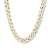 Thumbnail Image 0 of Solid Curb Chain Necklace 11mm Yellow Ion-Plated Stainless Steel 22"